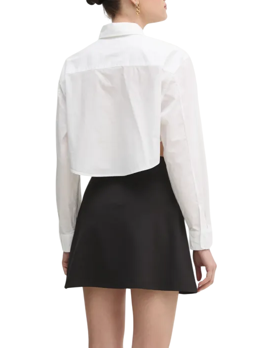 Calvin Klein Jeans camicia crop manica lunga bianco J20J225078 YAF Calvin Klein Jeans 