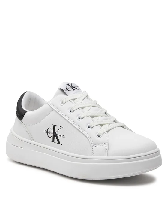 Calvin Klein Jeans sneakers Low Cut in ecopelle con logo bianco nero V3X9-80876-1355 X002 Calvin Klein Footwear 