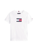 Tommy Hilfiger T-shirt manica corta con bandierina iconica bianco