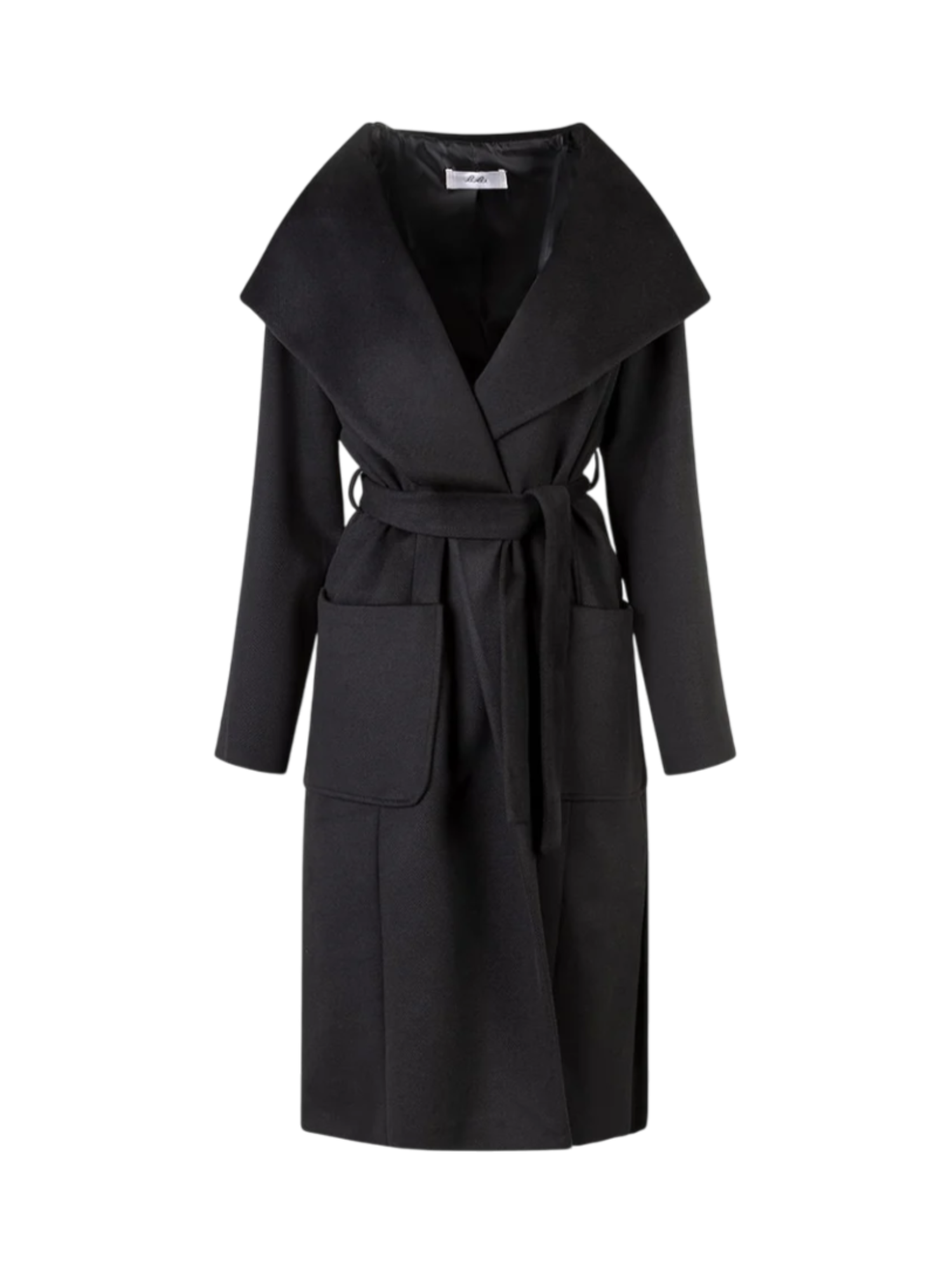 Lola by Sandro Ferrone cappotto lungo con cintura nero L25YBFFRIENDS NERO Lola BY S.FERRONE 