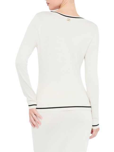 Liu Jo maglia donna con strass ecrù TF5209MS49I 03N76 LIU JO 