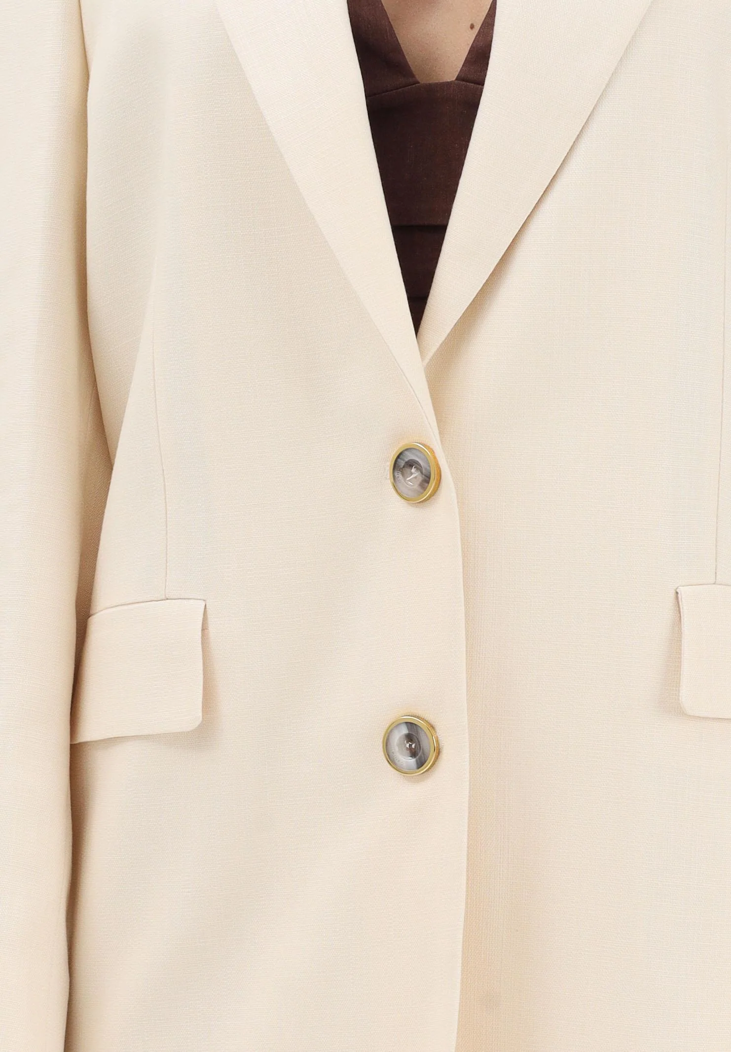 Pinko giacca blazer Faith in tessuto Frisottino panna 106529-A2W6 C00 PINKO 