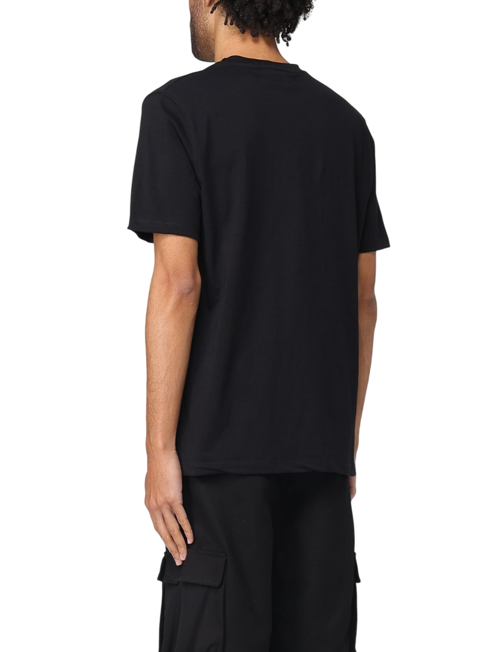Disclaimer T-shirt manica corta con maxi logo in cotone nero 54817 NERO DISCLAIMER 