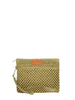 Me Fui pochette donna in rafia crochet verde