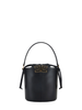 Elisabetta Franchi borsa a secchiello in ecopelle con logo nero