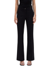 Blugirl pantaloni a zampa in tessuto crepe nero