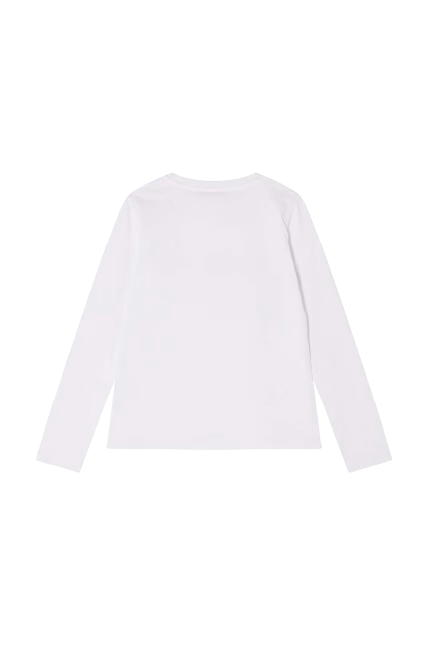 Patrizia Pepe T-shirt manica lunga con logo strass bianco 7M0753-J061 FG27 PATRIZIA PEPE 