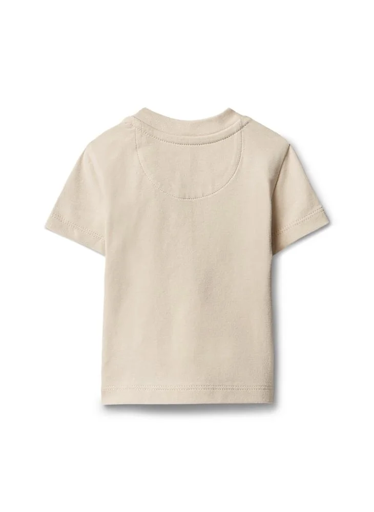 Calvin Klein Jeans T-shirt unisex neonato manica corta beige LVCKSJA47B PDV Calvin Klein Jeans 