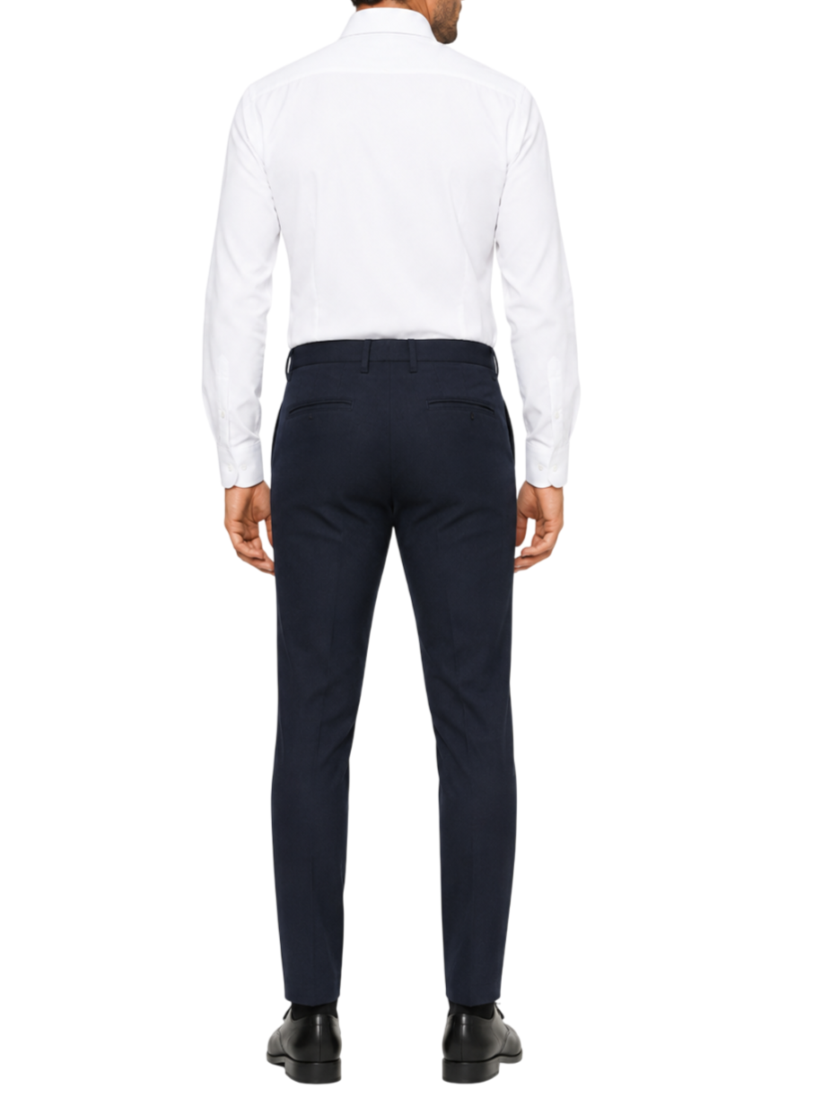 Le Braghe pantaloni in cotone uomo slim blu scuro PT101-1667 BLU Le Braghe 