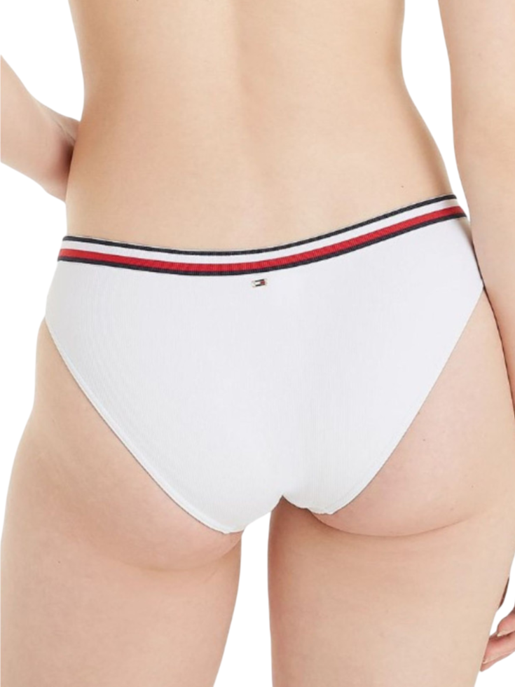 Tommy Hilfiger slip mare in nylon a costine bianco UW0UW05402 YCF Tommy Hilfiger beachwear 