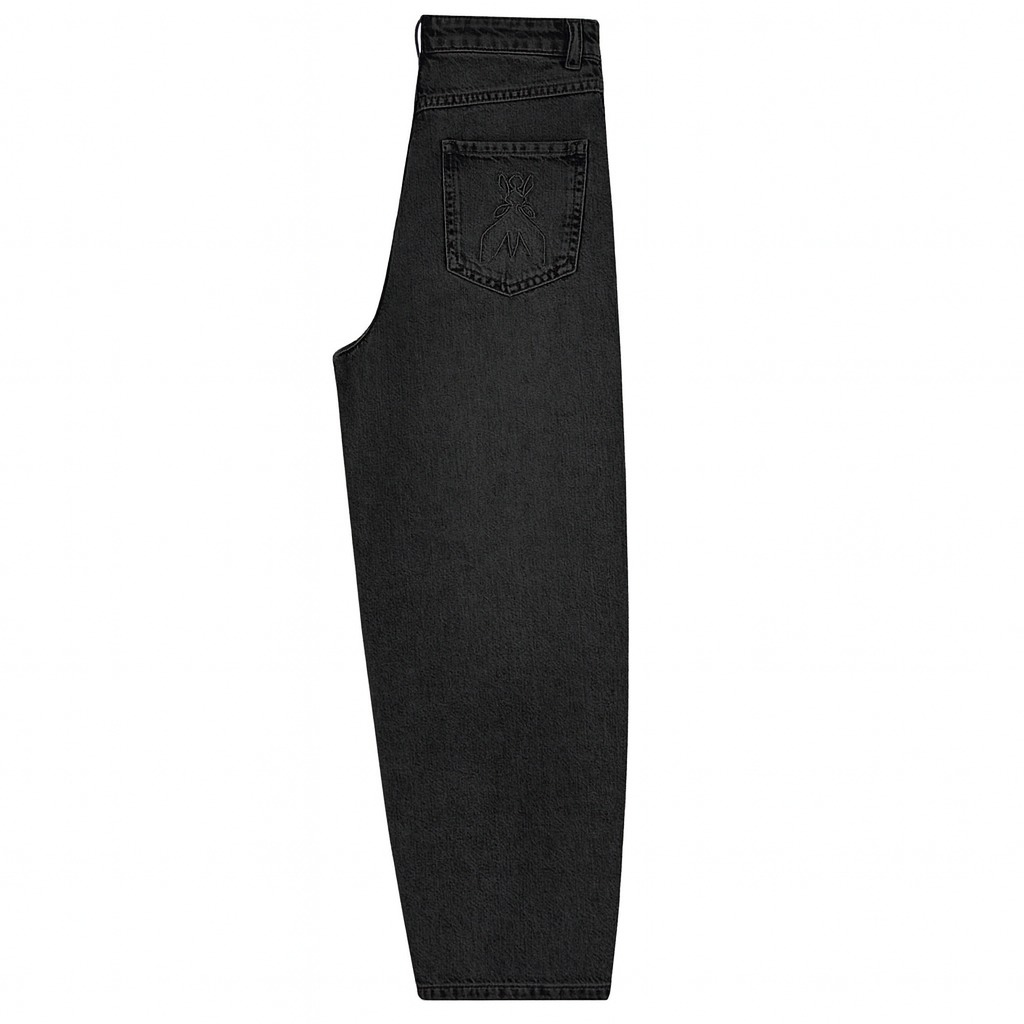 Patrizia Pepe jeans bambina gamba larga lavaggio nero 7P0394-D125 K474 PATRIZIA PEPE 