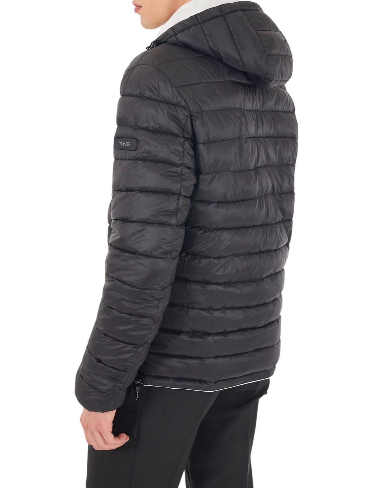 Yes Zee giubbino imbottito reversibile ghiaccio nero J824-B500 0124 YES-ZEE 