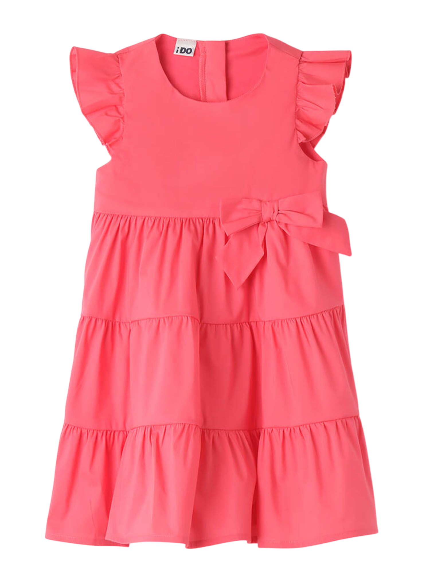 iDo abito in cotone a balze rosso corallo 4B348 2336 iDO 