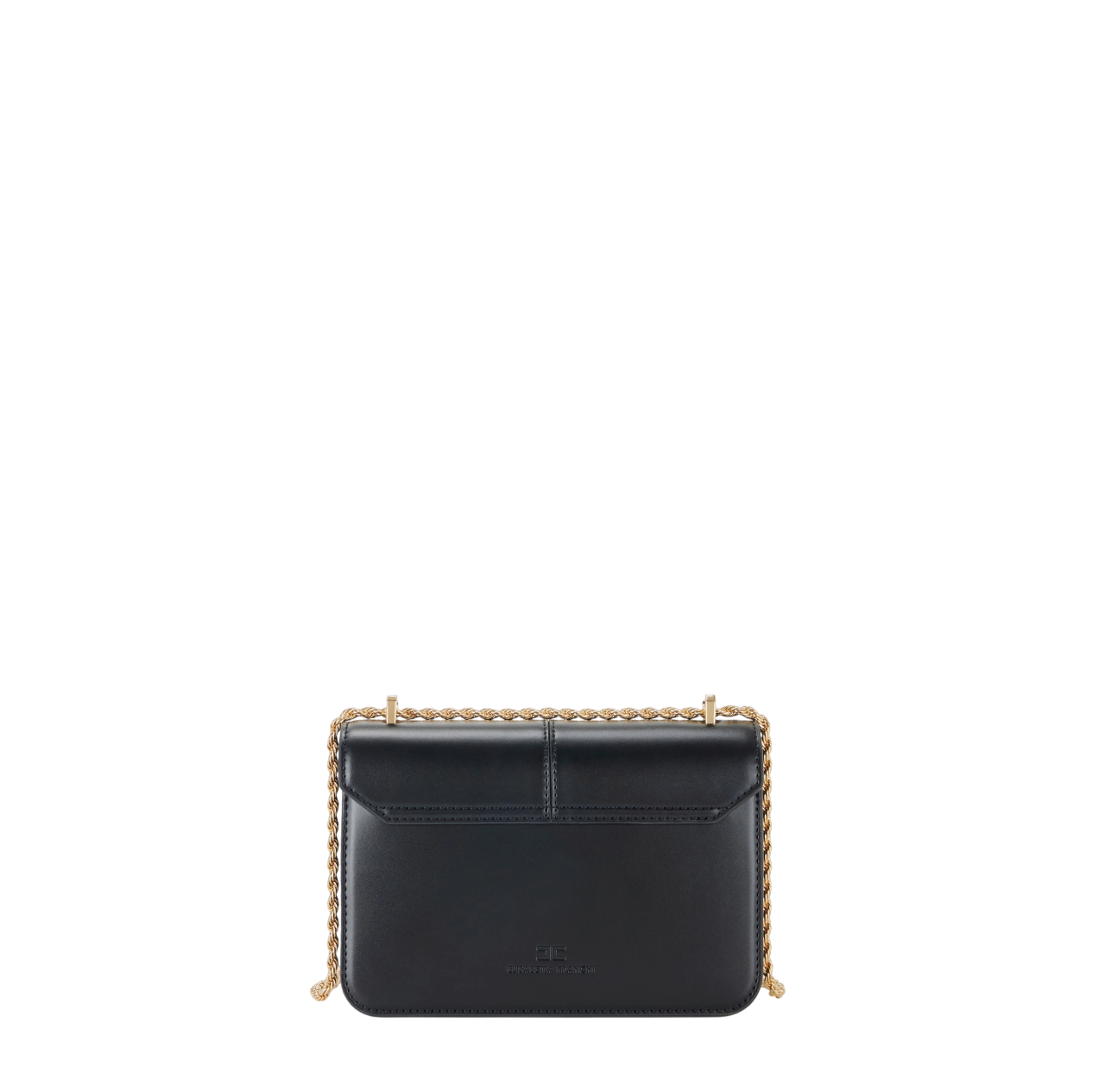 Elisabetta Franchi borsa a tracolla con logo iconico nero BS91A61 110 ELISABETTA FRANCHI 