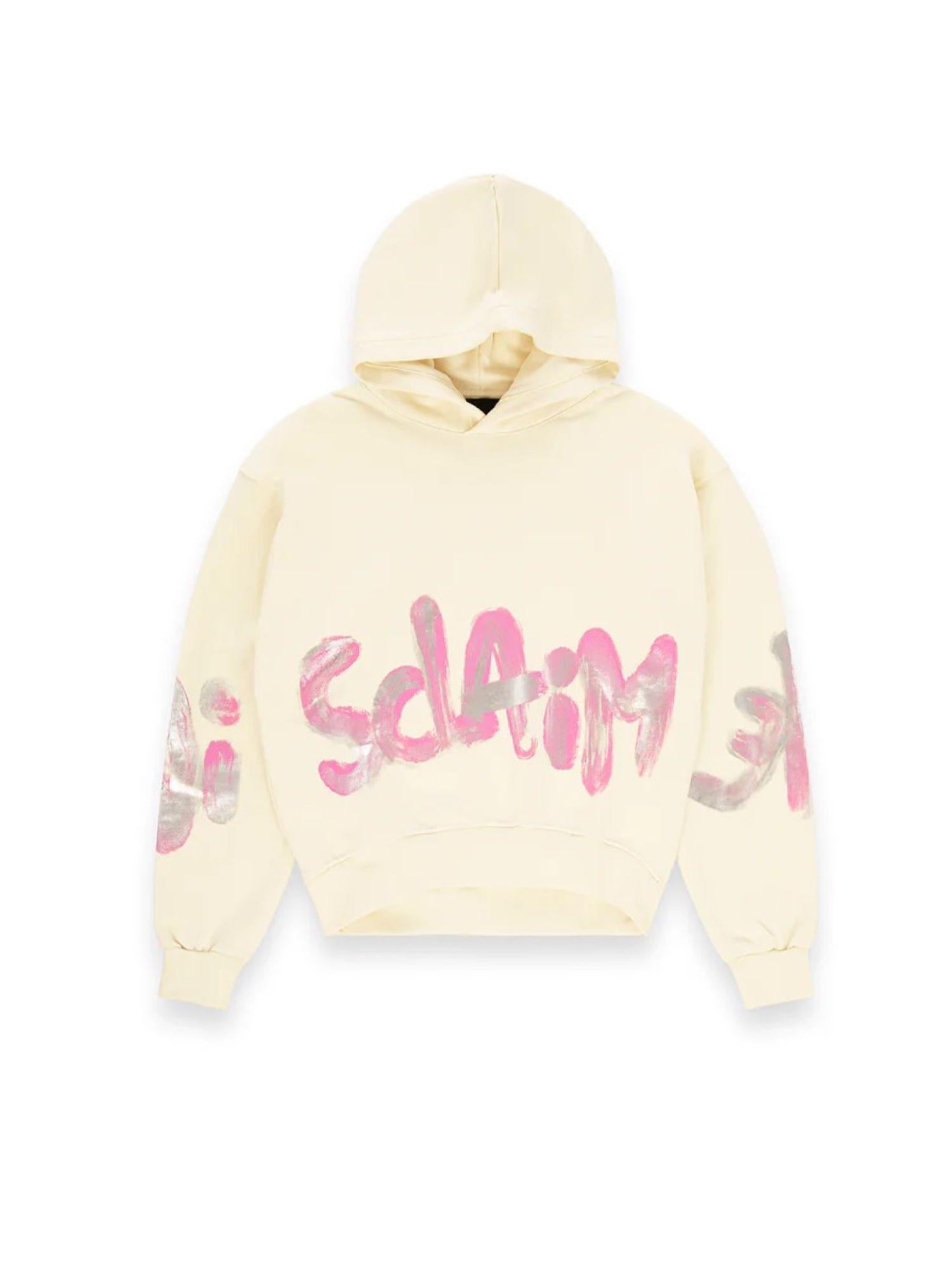 Disclaimer felpa donna con cappuccio color latte 55170 LATTE DISCLAIMER 