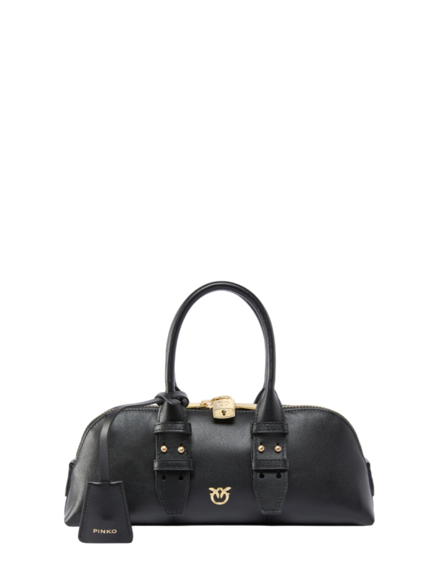 Pinko borsa Bowling Bag in pelle nero oro 105334-A0QO Z99Q PINKO 