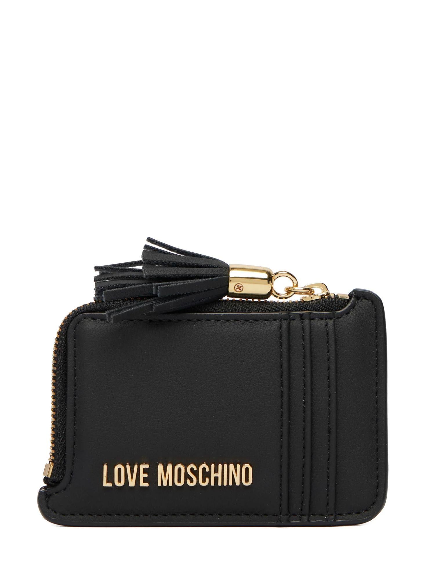Love Moschino portacarte in ecopelle con logo nero JC5691PP1O-KD0 000 MOSCHINO LOVE 