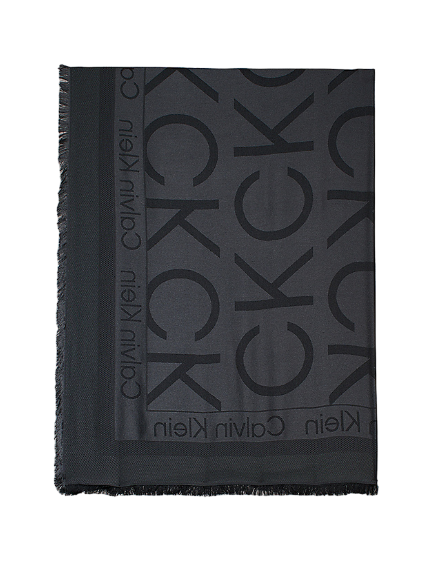 Calvin Klein sciarpa in modal con logo all over nero K60K612708 BEH Calvin Klein Accessori 
