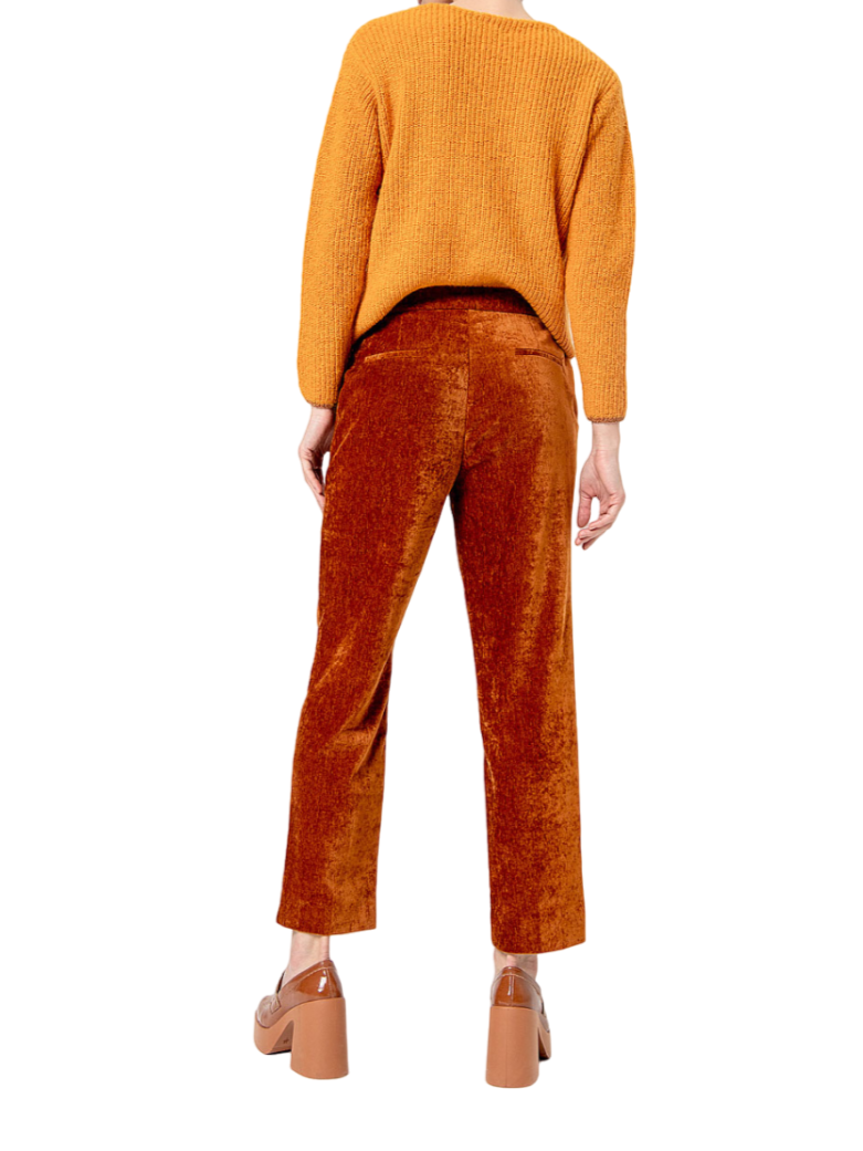 Surkana pantaloni in velluto gamba dritta color ruggine 564ALVE525 20 SURKANA 