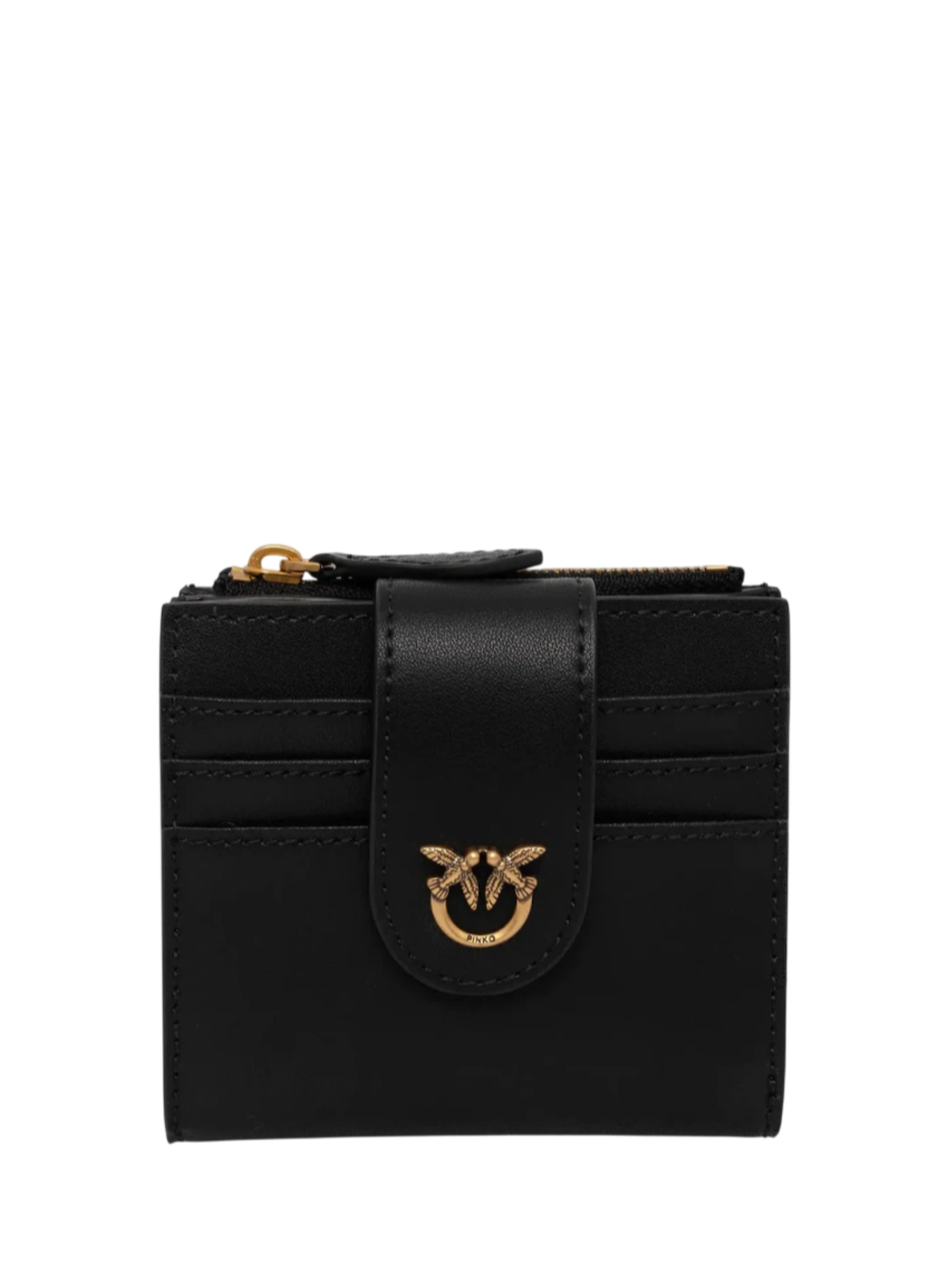 Pinko portafogli in pelle Multi Purpose nero oro 103610-A0F1 Z99Q PINKO 