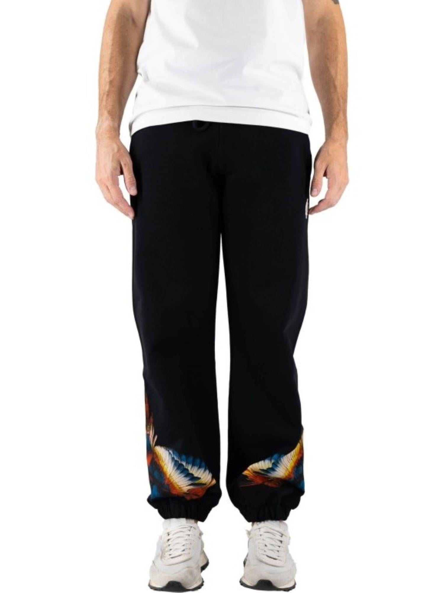 County of Milan pantaloni uomo con stampa iconica nero CAMAFP026 110 COUNTY OF MILAN 