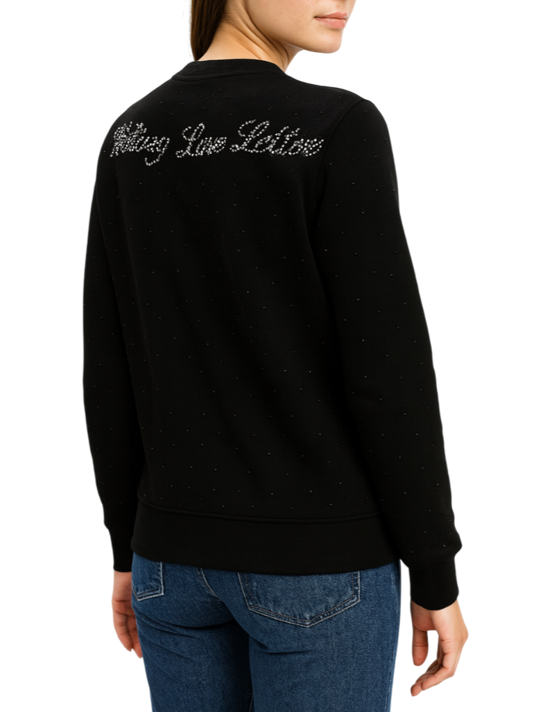 John Richmond felpa donna con strass Mesawe nero UWA25282FE BLACK John RICHMOND 