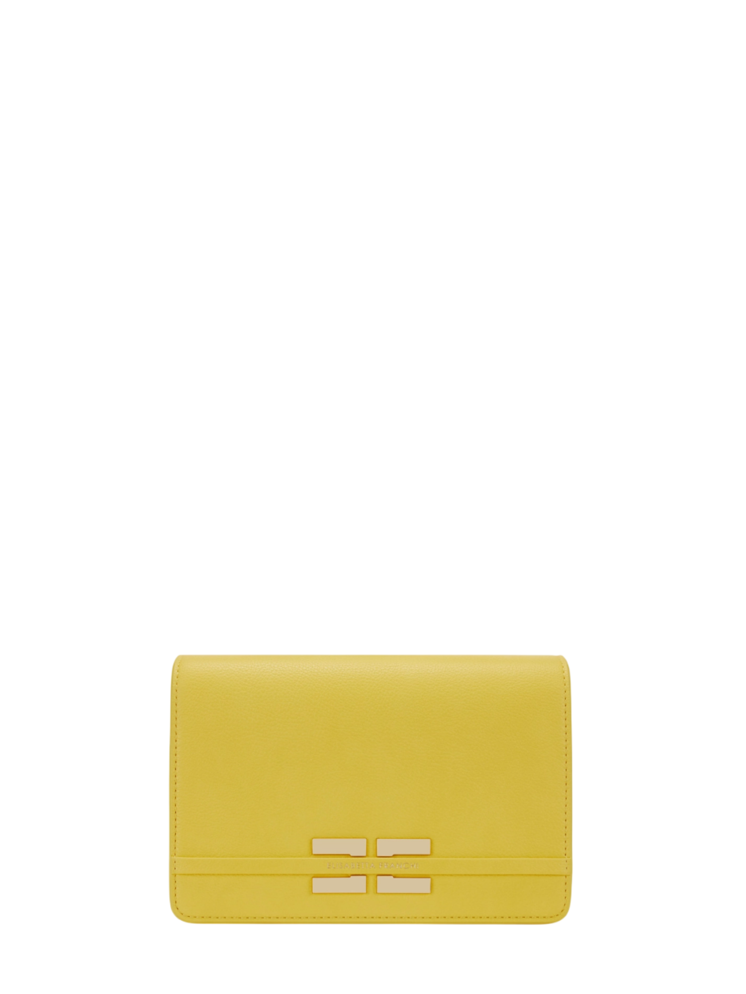 Elisabetta Franchi borsa a tracolla in ecopelle martellata gialla BS39A61 EV4 ELISABETTA FRANCHI 
