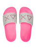 Sun68 ciabatte donna con logo e strass fucsia