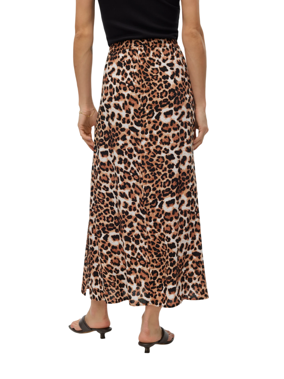 Vero Moda gonna lunga in fantasia maculata marrone 10302047 TAN-LEO VERO MODA 
