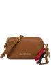 Love Moschino borsa a tracolla in ecopelle martellata cuoio