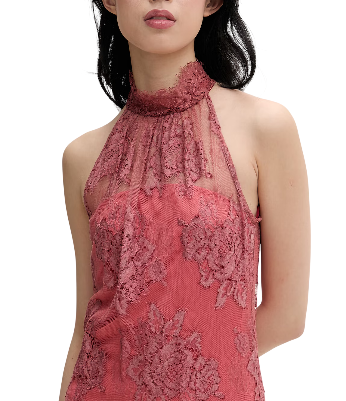 Aniye By abito lungo in pizzo all'americana corallo 185033 02478 ANIYE BY 