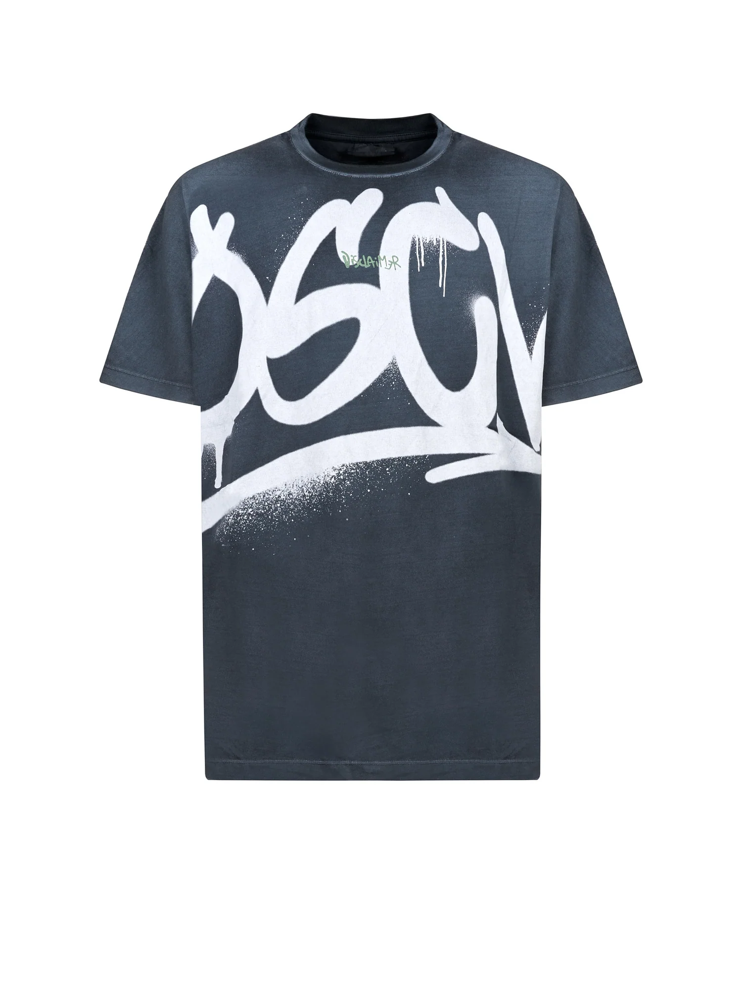 Disclaimer T-shirt manica corta tinta in capo nero 54828 NERO DISCLAIMER 
