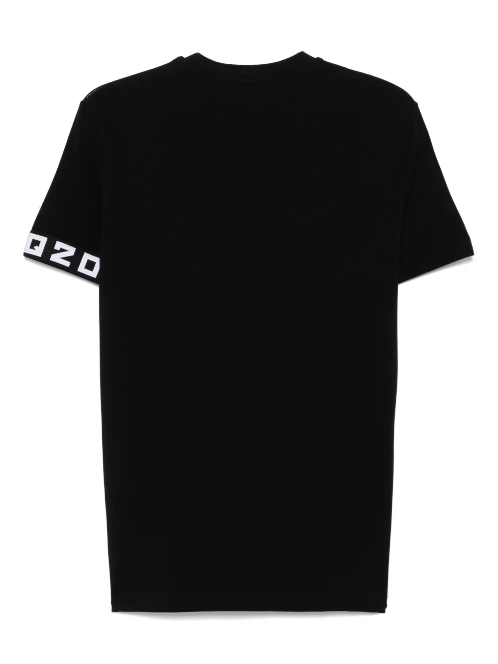 Dsquared2 T-shirt manica corta con dettaglio logato nero D9M3S5930 BLACK DSQUARED2 