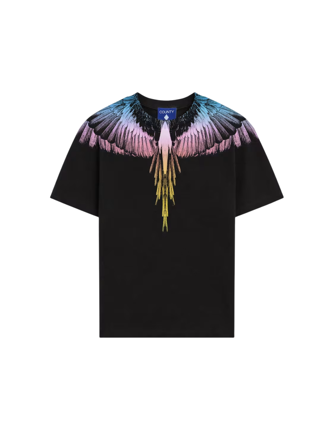 County of Milan T-shirt bambina manica corta stampa iconica nero S6CMJGTH071 110 COUNTY OF MILAN KIDS 