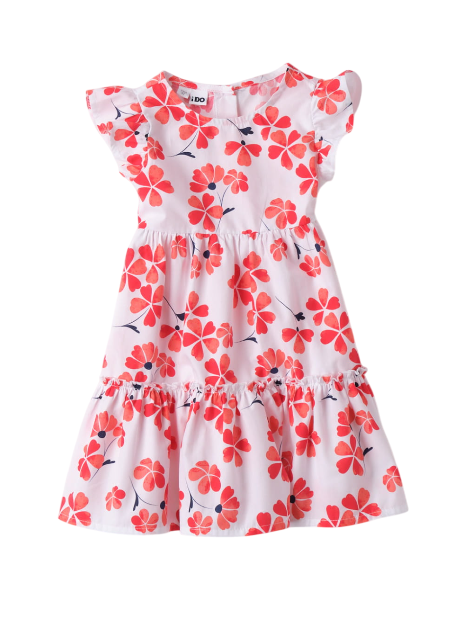 iDo abito manica corta in fantasia floreale bianco rosso 4B494 6BLF iDO 