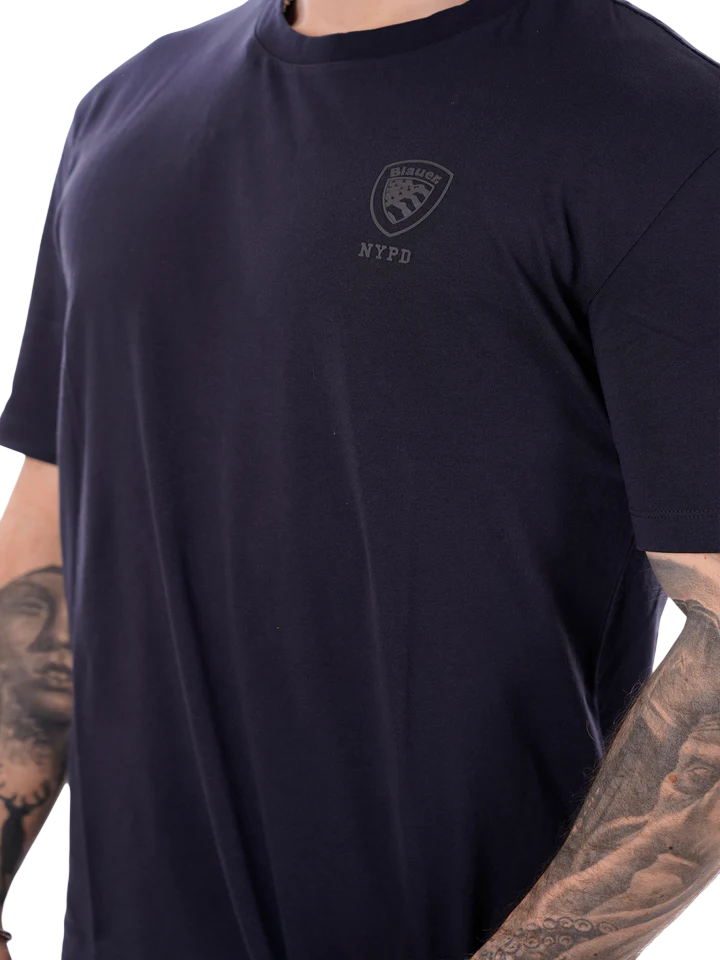 Blauer T-shirt uomo manica corta in cotone blu 26SBLUH02302-007439 888 BLAUER 