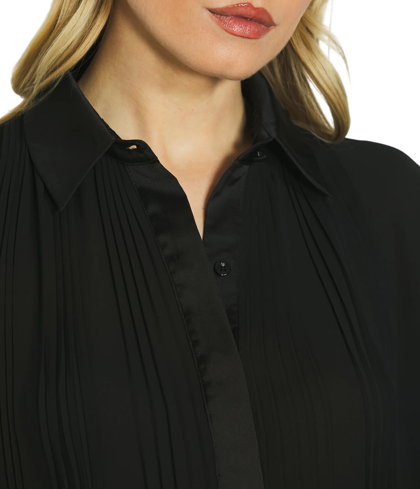 Relish camicia Elisabeths plissè nero ELISABETHS 1199 RELISH 