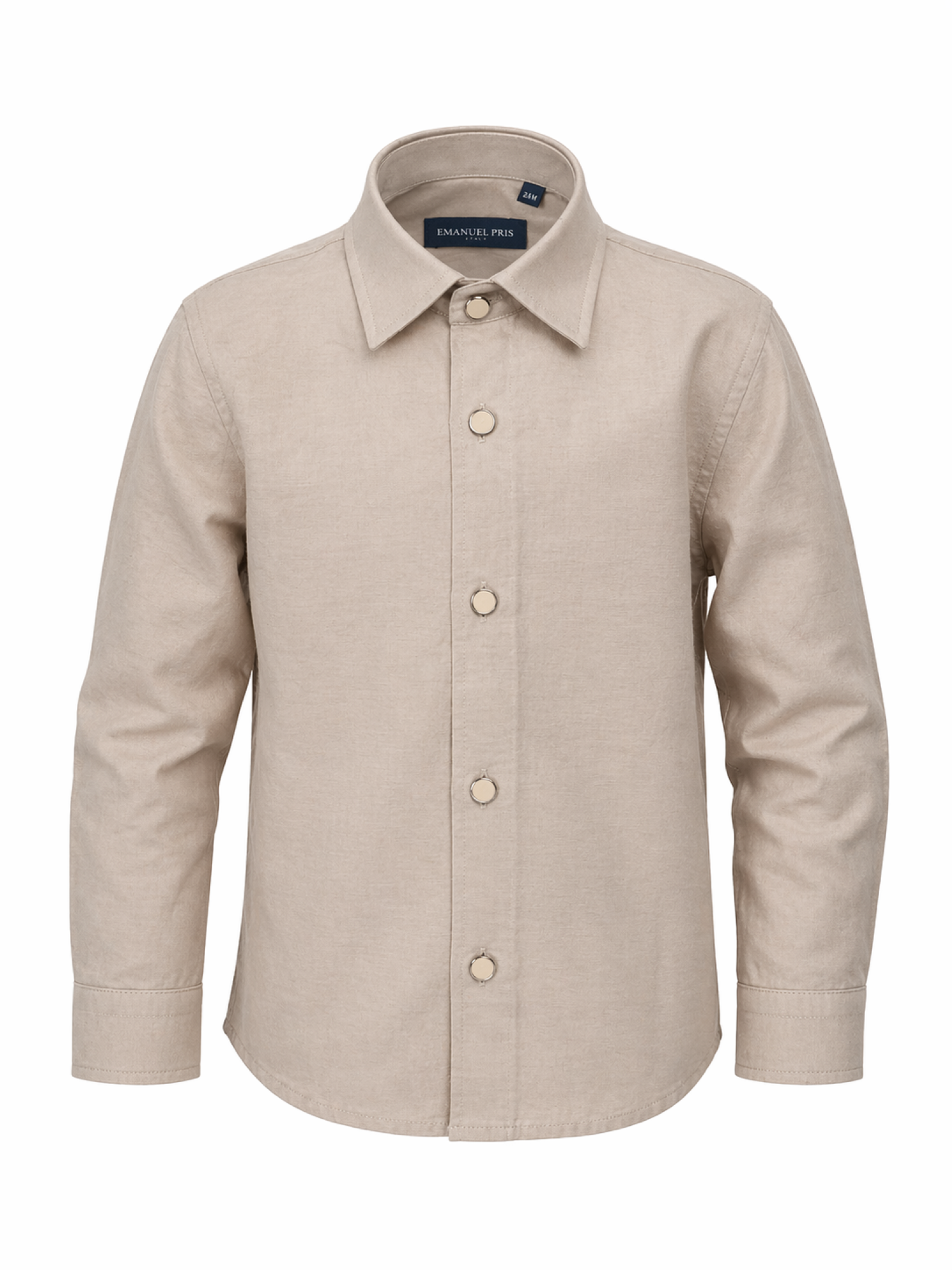 Emanuel Pris camicia neonato manica lunga beige ECM4184N BEIGE-BEIGE EMANUEL PRIS 