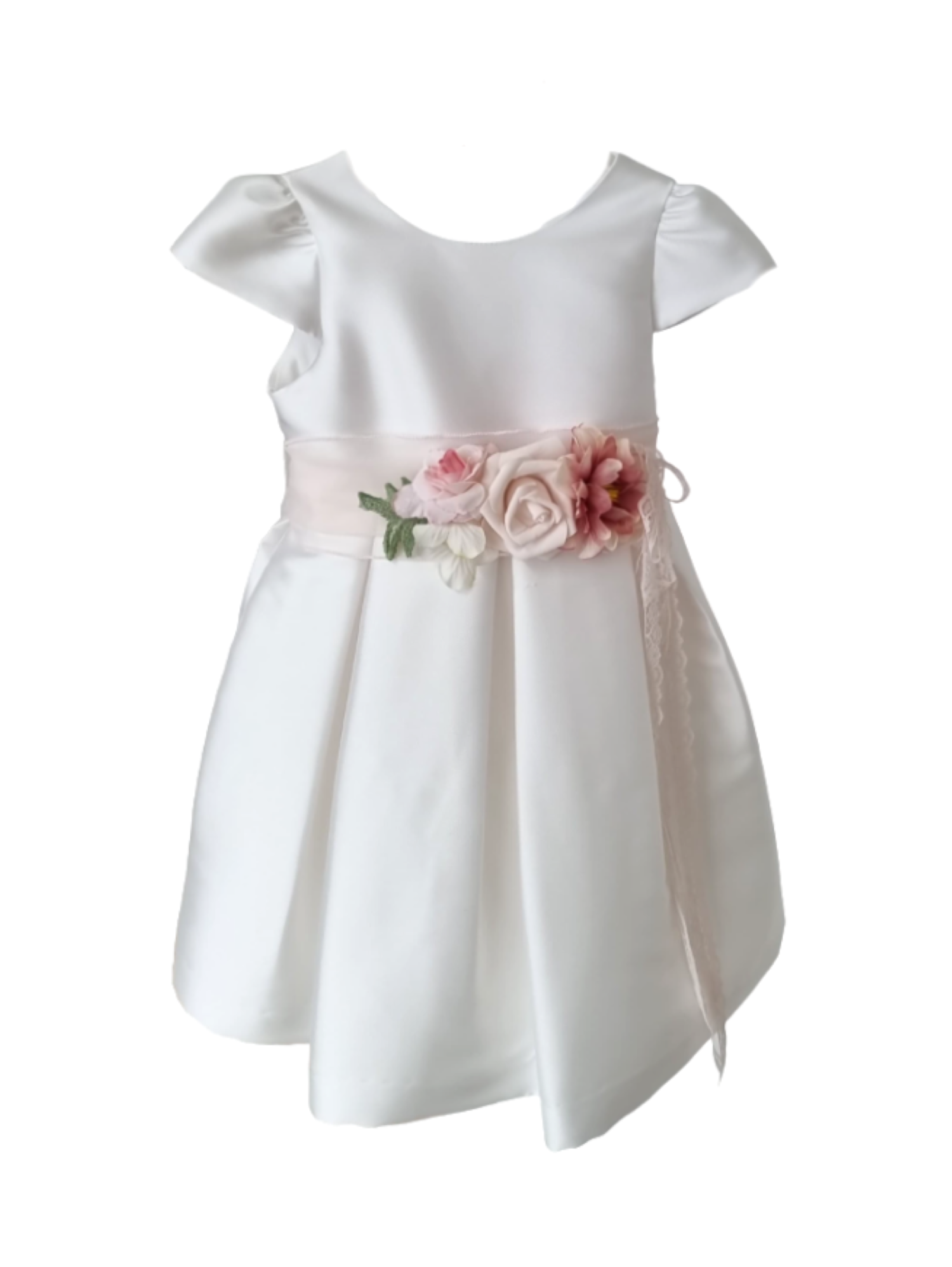 Mimilù abito elegante in mikado con spilla floreale bianco 998 BLANCO MImilù 