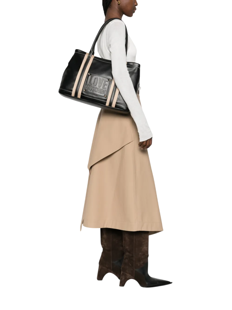 Love Moschino borsa a spalla in ecopelle nero JC4067PP1O-LI1 000 MOSCHINO LOVE 