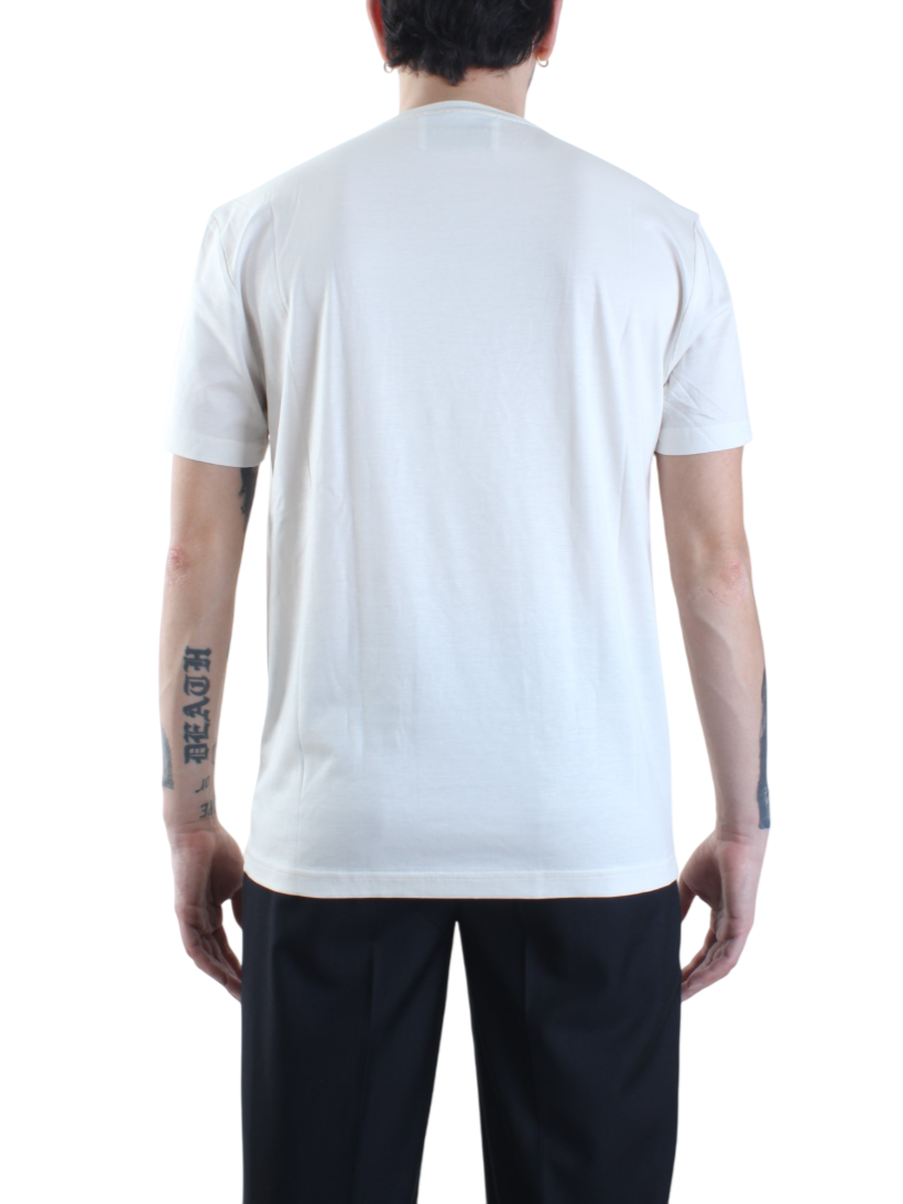 John Richmond T-shirt maniche corte Zukova con logo panna UMP25001TS WHITE John RICHMOND 