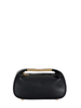 Elisabetta Franchi borsa a mano in ecopelle con placca logo nero