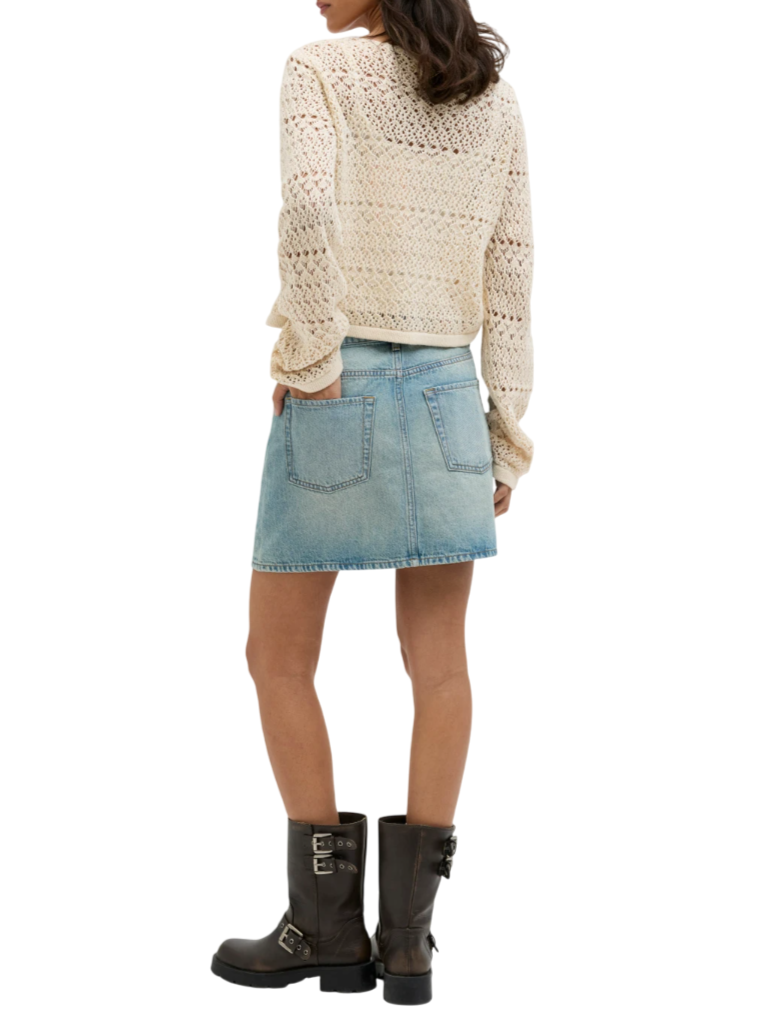 Jjxx cardigan in maglia traforata beige 12275489 FOG JJXX 