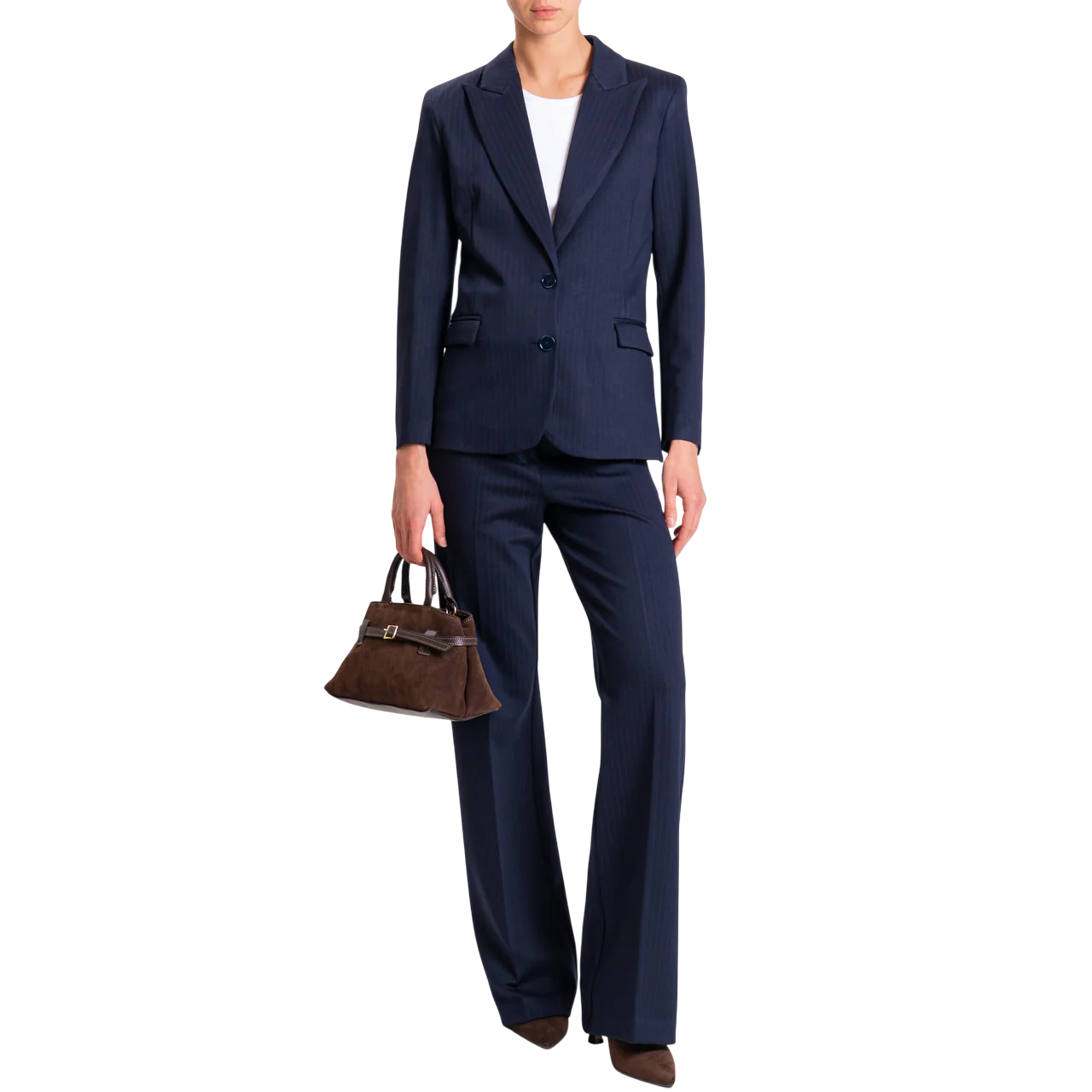 Vicolo giacca monopetto in fantasia gessata blu TF0143 BLU NOTTE VICOLO 