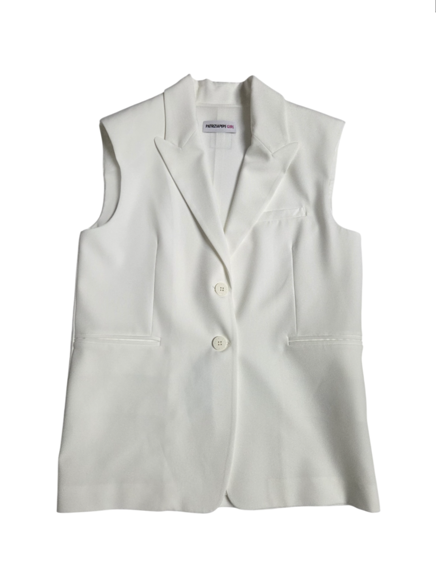 Patrizia Pepe gilet elegante monopetto bianco 7S0278-A555 W146 PATRIZIA PEPE 