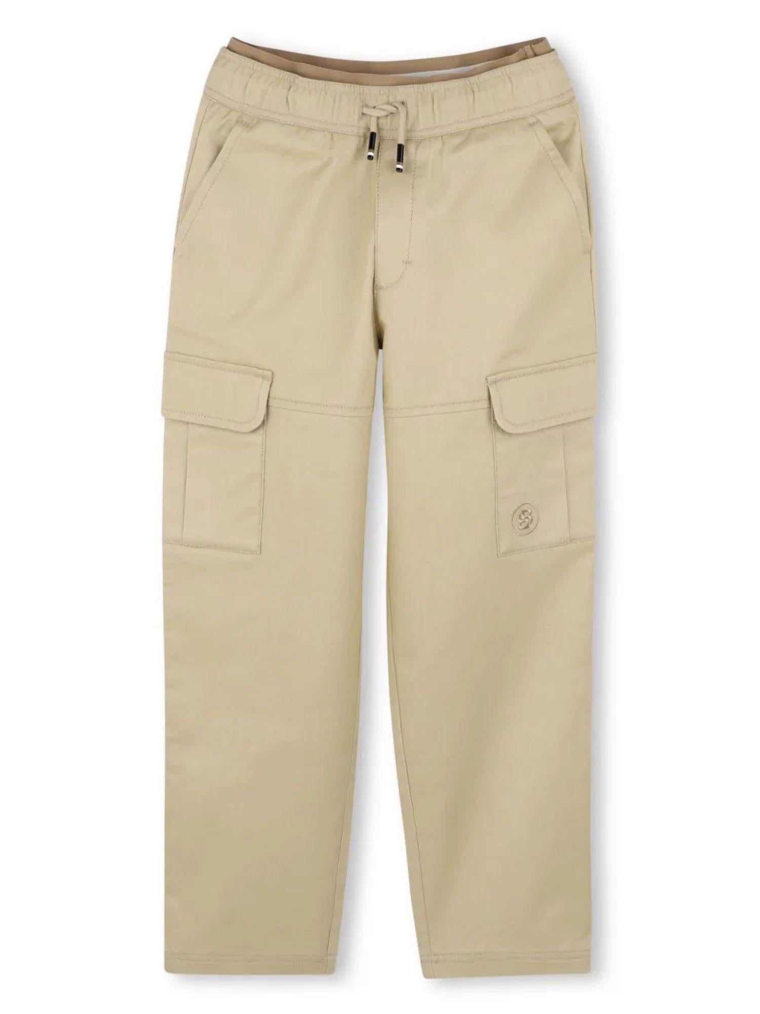 Boss pantaloni cargo con tasconi in cotone beige J51979 BEIGE BOSS 