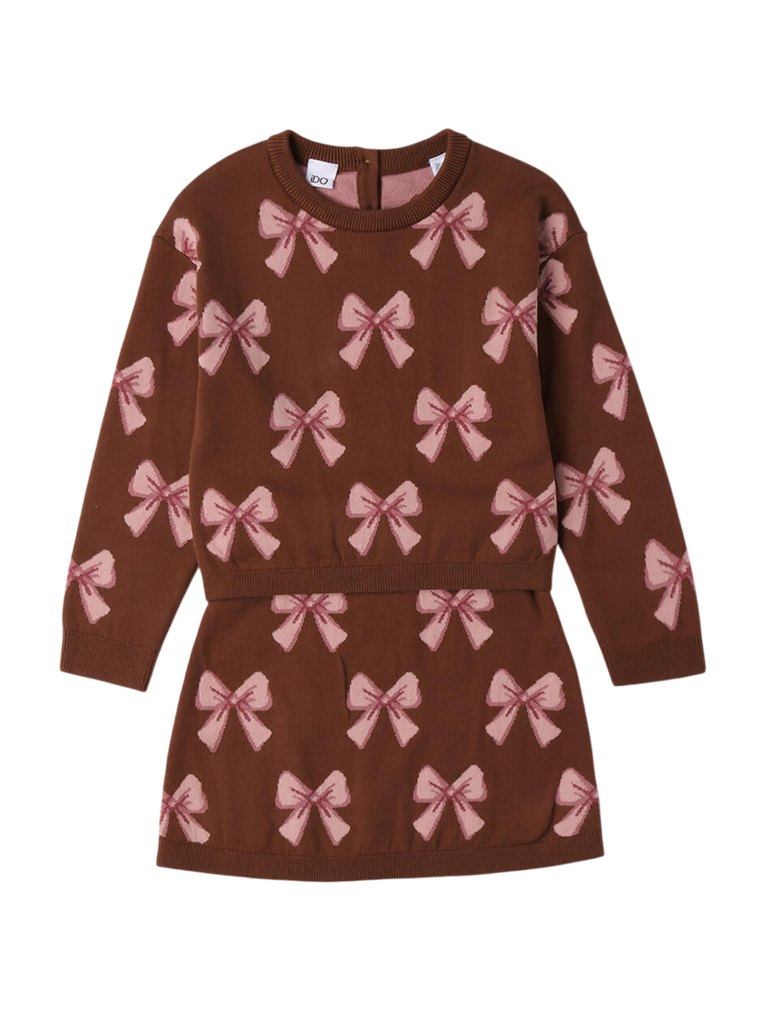 iDo completo in maglia con fiocchi marrone 4F341 0825 iDO 