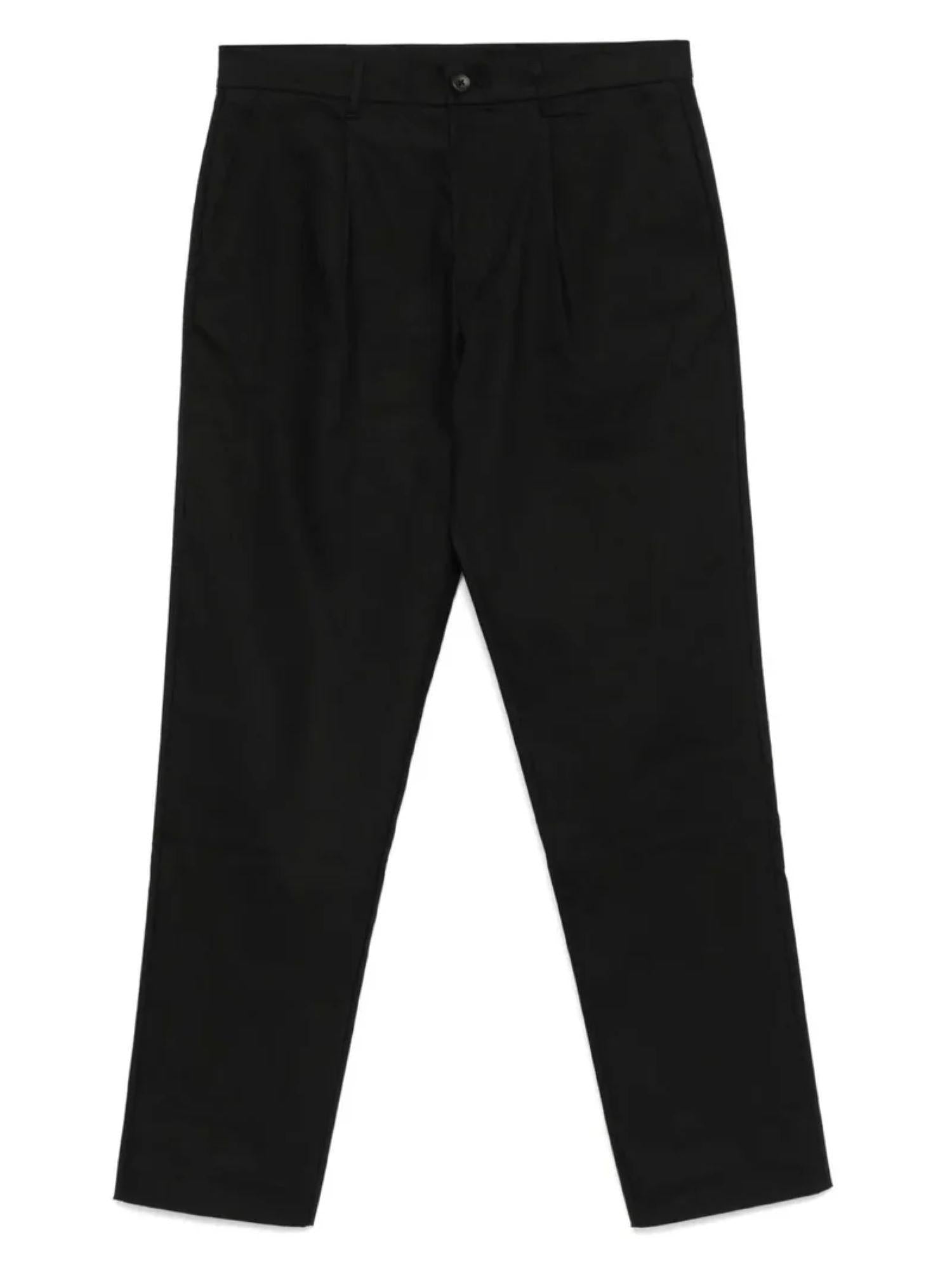 Calvin Klein pantaloni con pinces in misto lino nero K10K114098 BEH Calvin Klein 