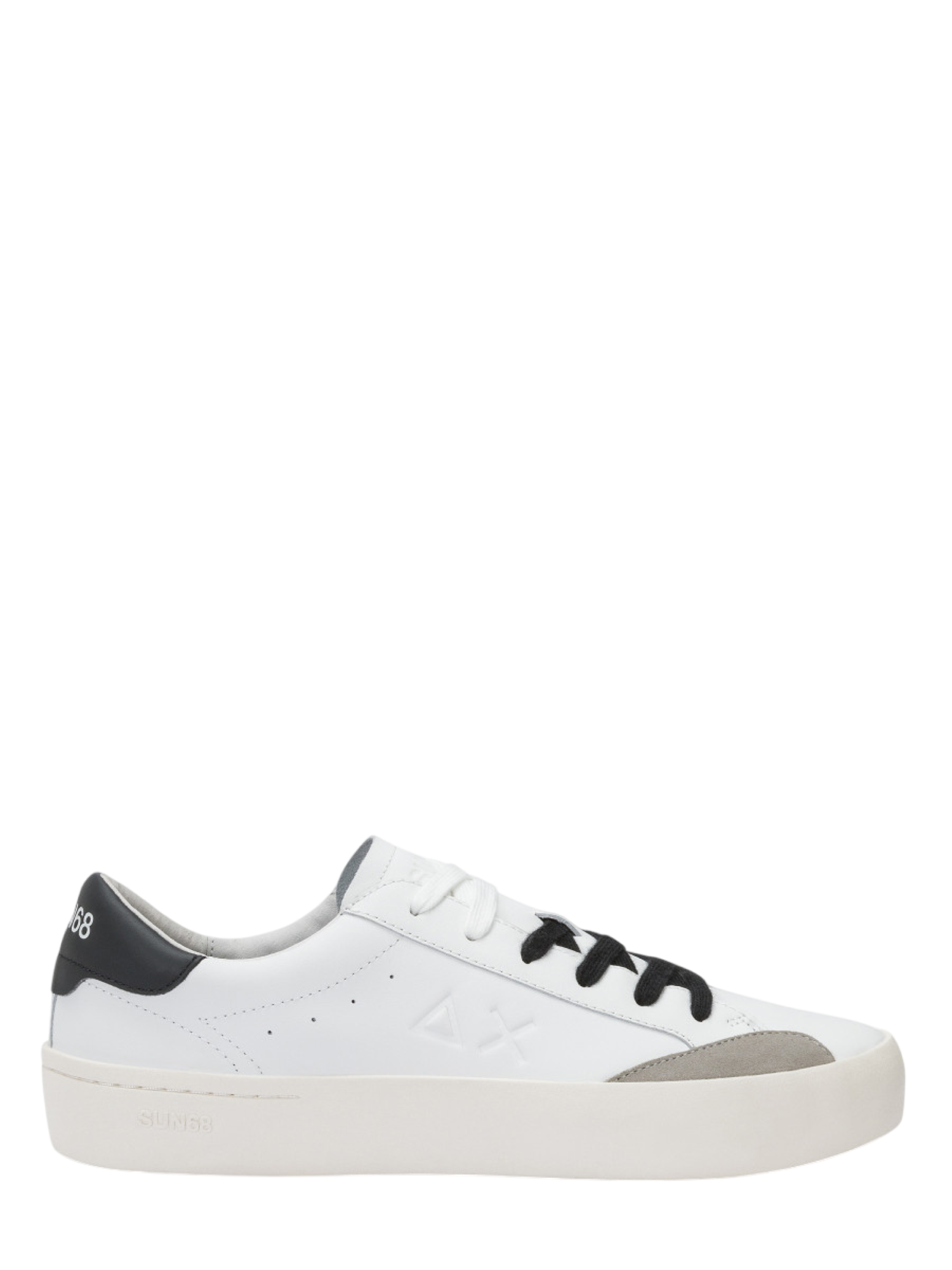 Sun68 sneakers Street in pelle bianco Z35140 BIANCO-NERO SUN68 