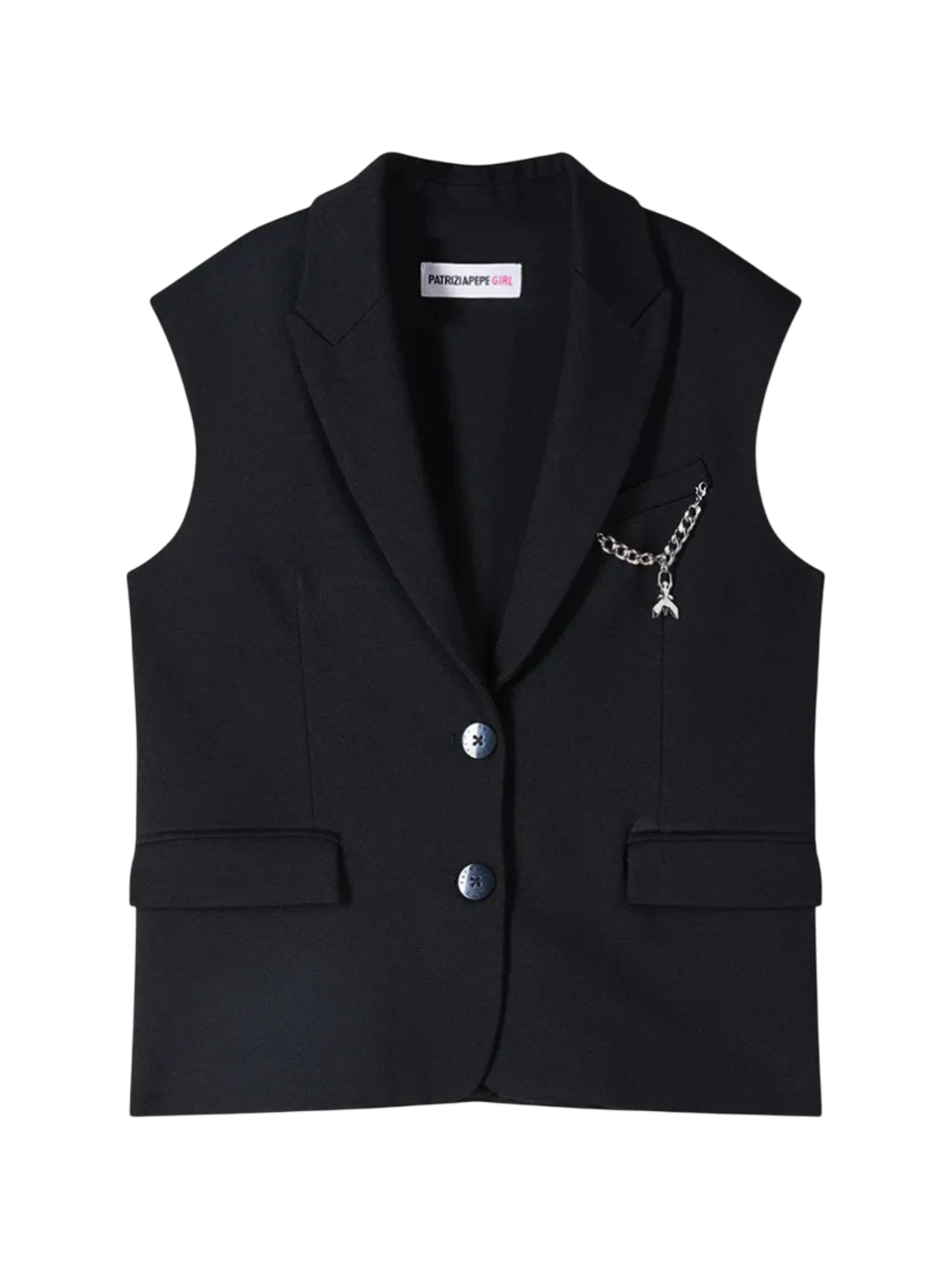 Patrizia Pepe gilet monopetto bambina nero 7S0284-A641 K103 PATRIZIA PEPE 